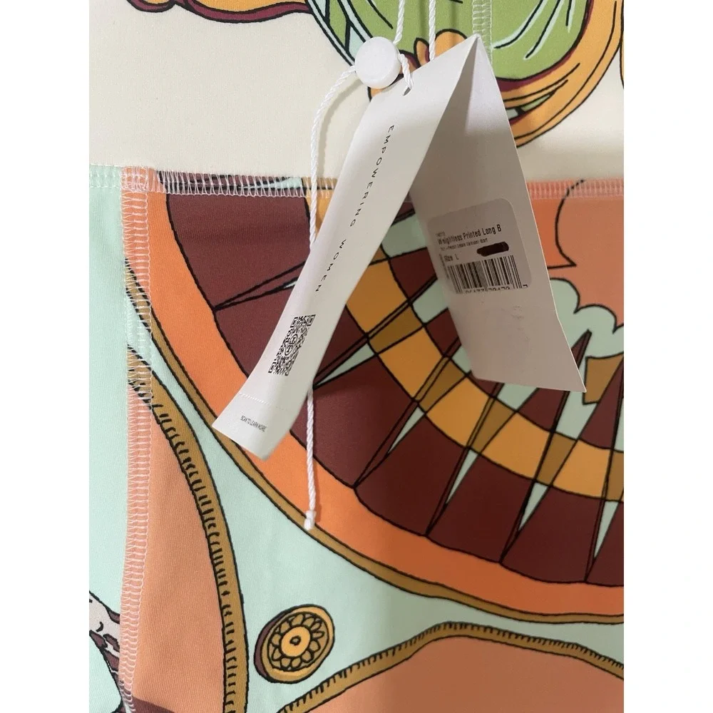 Tory Burch Rare Carousel Printed Silk Weightless Biker Shorts Large Animals NWT